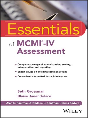 cover image of Essentials of MCMI-IV Assessment